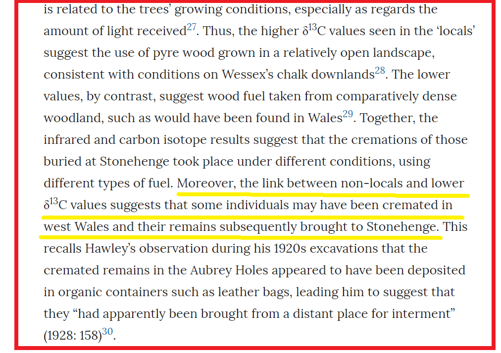 snoeck et al key passage re pre-cremation in Wales